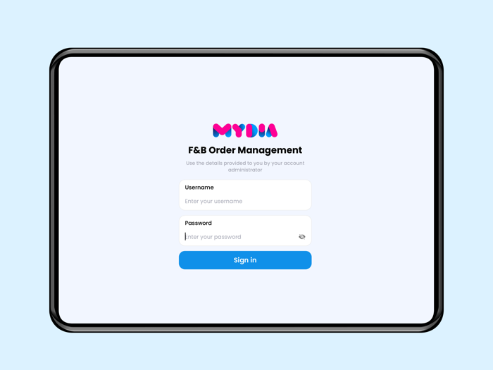 Mydia - FandB Order Management