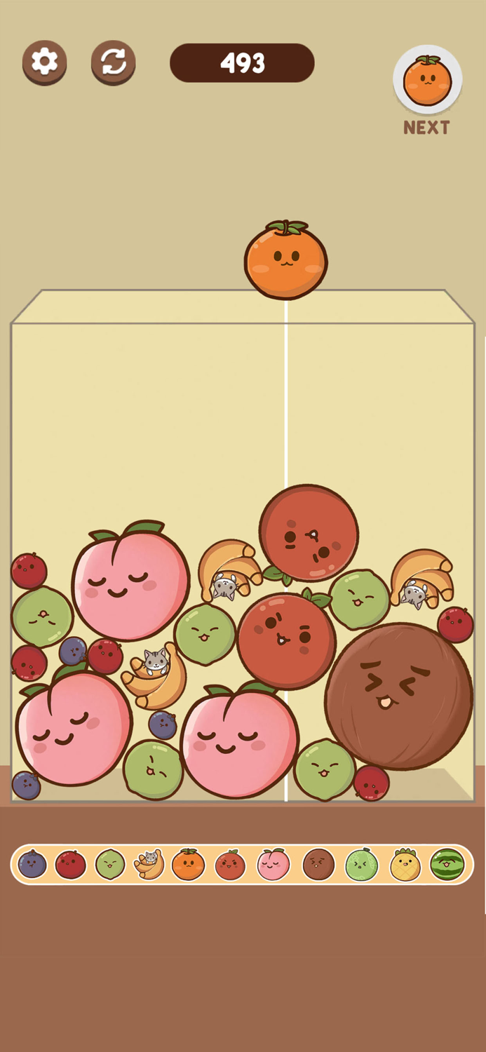 Watermelon Game Kawaii Fruit