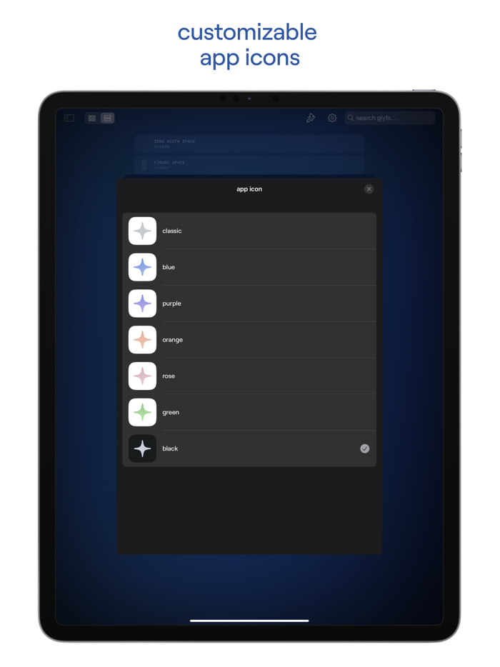 unicode symbols glyfs