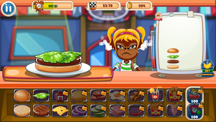 Pirate Monkey Burger Blitz