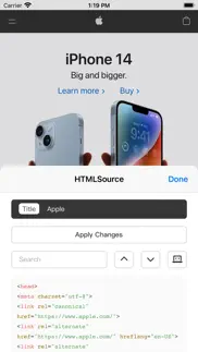 htmlsource iphone screenshot 2