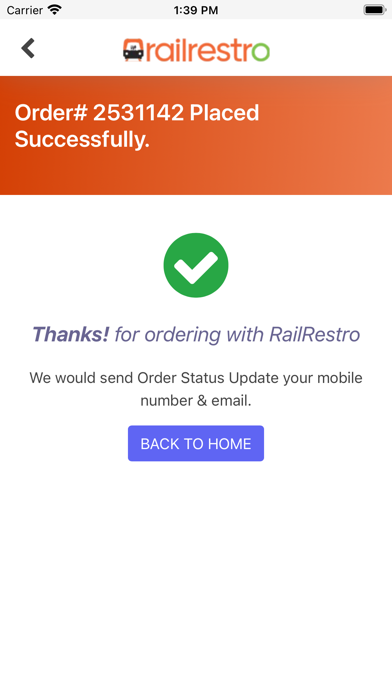 RailRestro - Food in Train Screenshot