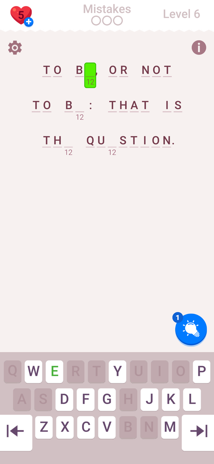 Cryptogram Word Brain Puzzle