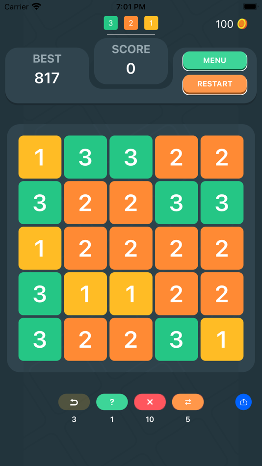 #2. Match number puzzle (iOS) 由: ALEKSANDR PENKOV