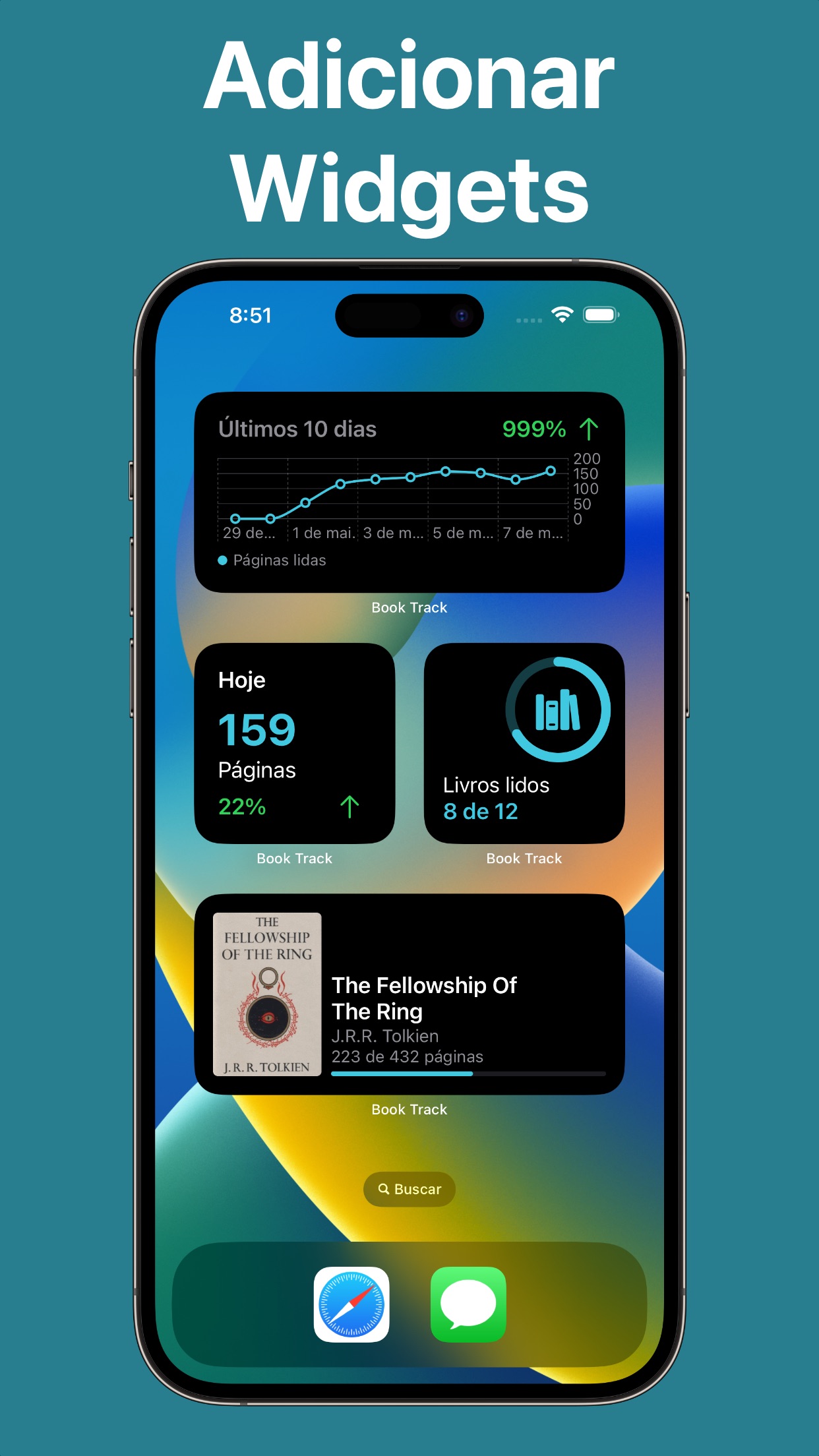 Screenshot do app Book Tracker: reading goal