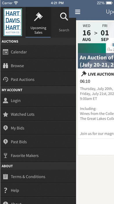 Hart Davis Hart Auctions Screenshot
