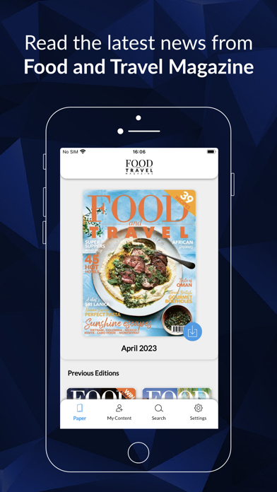 Food and Travel Magazine Screenshot