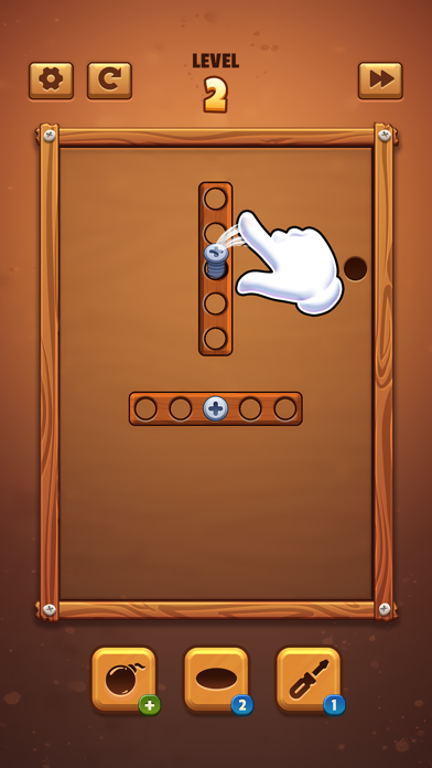 ネジ — ウッドナットボルトそして ピンパズルゲームのおすすめ画像1