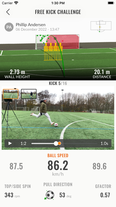 TrackMan Soccer Sharing Screenshot