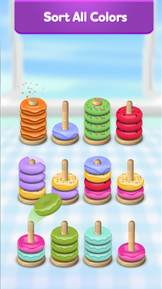 Hoop Stack 3D - Color Sort screenshot 3