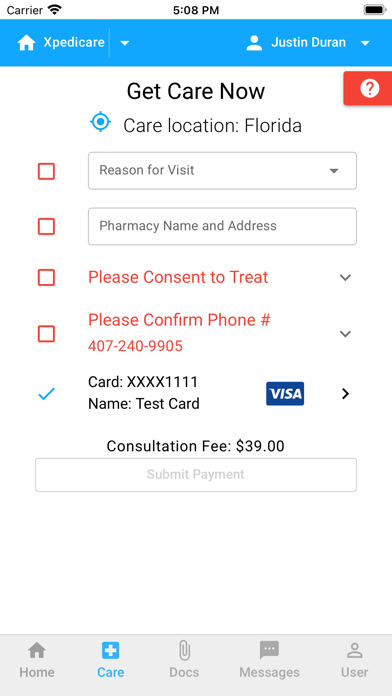 XpediCare Urgent Care Screenshot