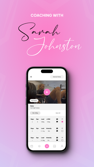 Sarah Johnston Fitness Screenshot