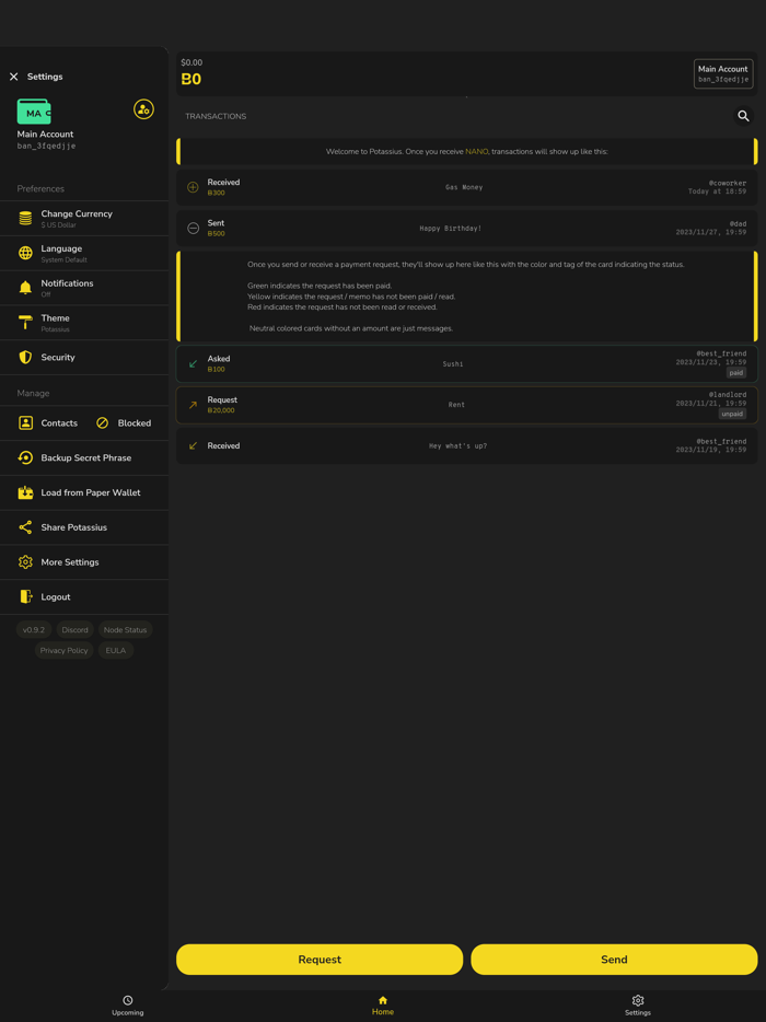 Potassius - BANANO Wallet