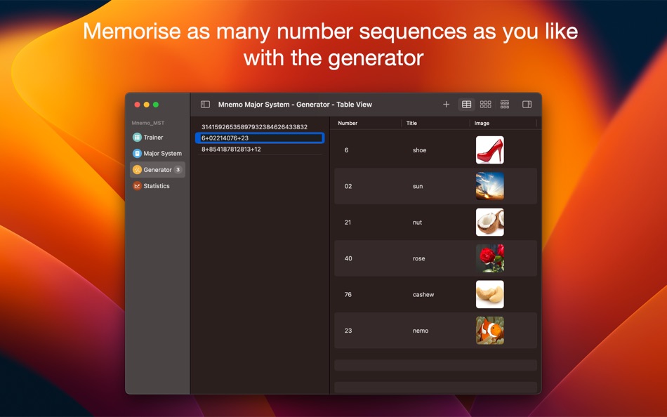 #8. Mnemo Major System (macOS) Podle: Gerald Reindl