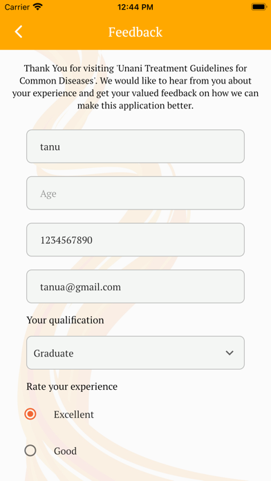 Unani Treatment Guideline Screenshot