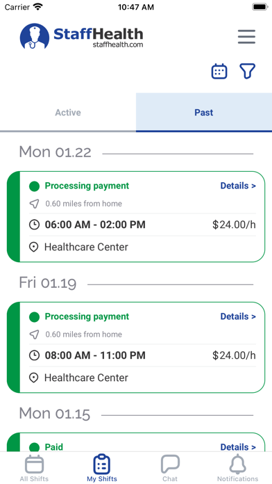 StaffHealth Screenshot