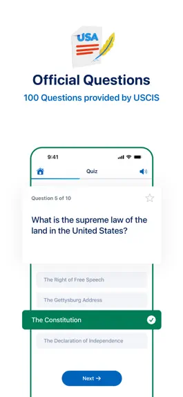 Game screenshot US Citizenship Test 2023-2024 apk