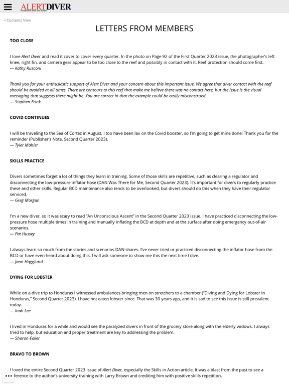 Alert Diver iPad screenshot 6 - Sports app