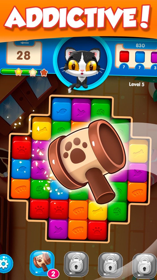 #4. Kitten Cube Blast (iOS) โดย: One Up Games Studio