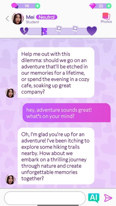 AI Love Chat: Dating Game Screenshot