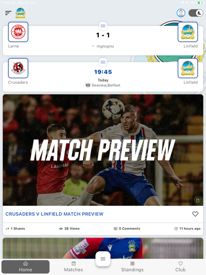 Linfield Football Club App