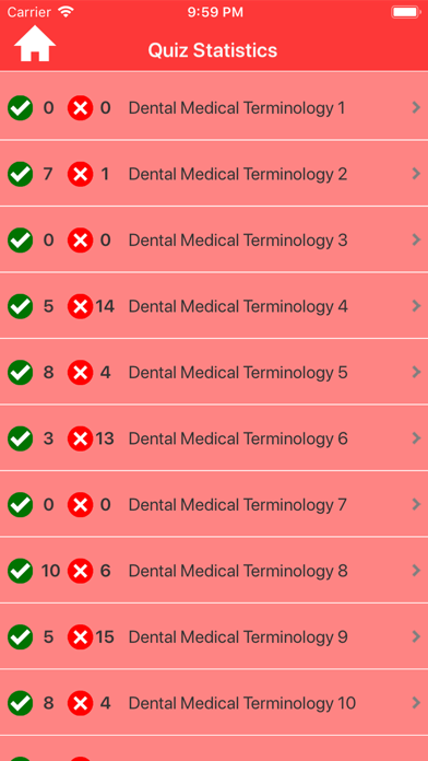 Dental Medical Terms Quiz Screenshot