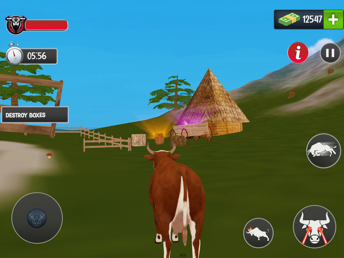 Scary Cow wild Animal Game