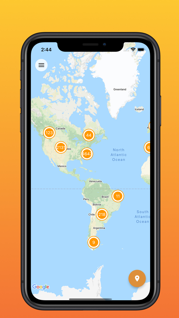 CryptoMap All places currency