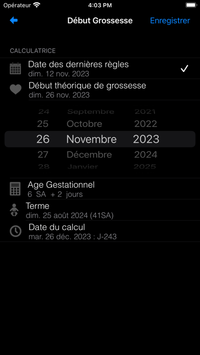 Screenshot #2 pour Age Gestationnel