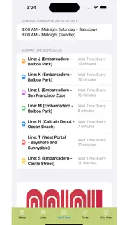 san francisco subway map iphone screenshot 2