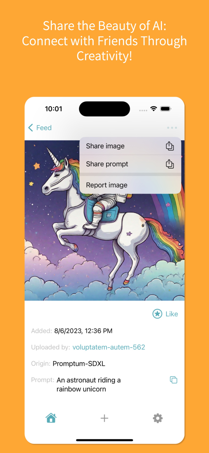 Promptum - AI images feed