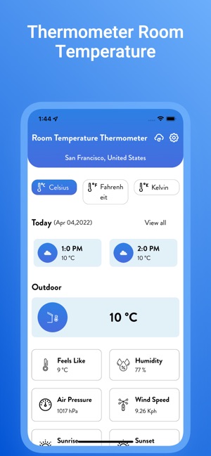 Room Temperature Thermometer App