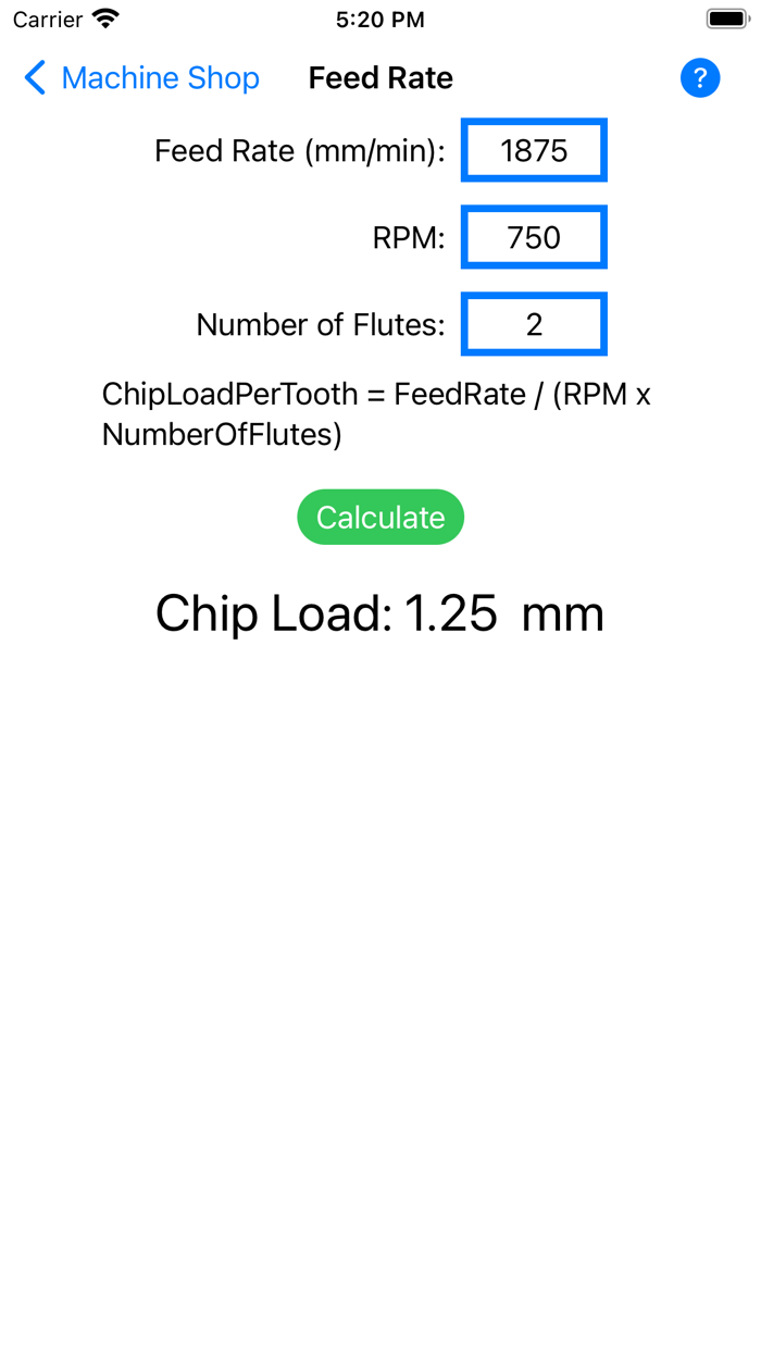 Machine Shop Calculator