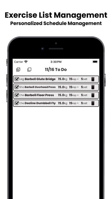Workout Diary(Eng) Screenshot