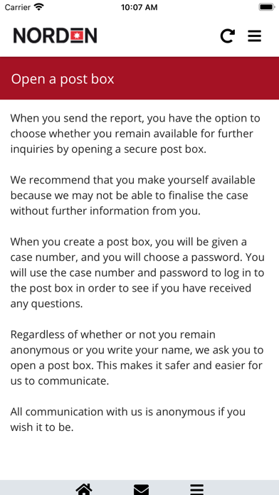 Screenshot #3 pour NORDEN Whistleblower App