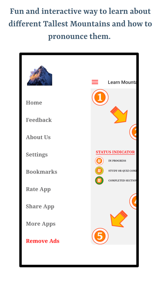 #6. Learn Tallest Mountains (iOS) Podle: Ghumman Tech LLC