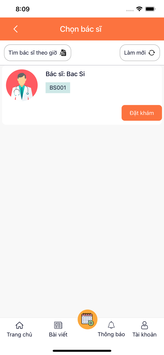 Đặt lịch khám bệnh