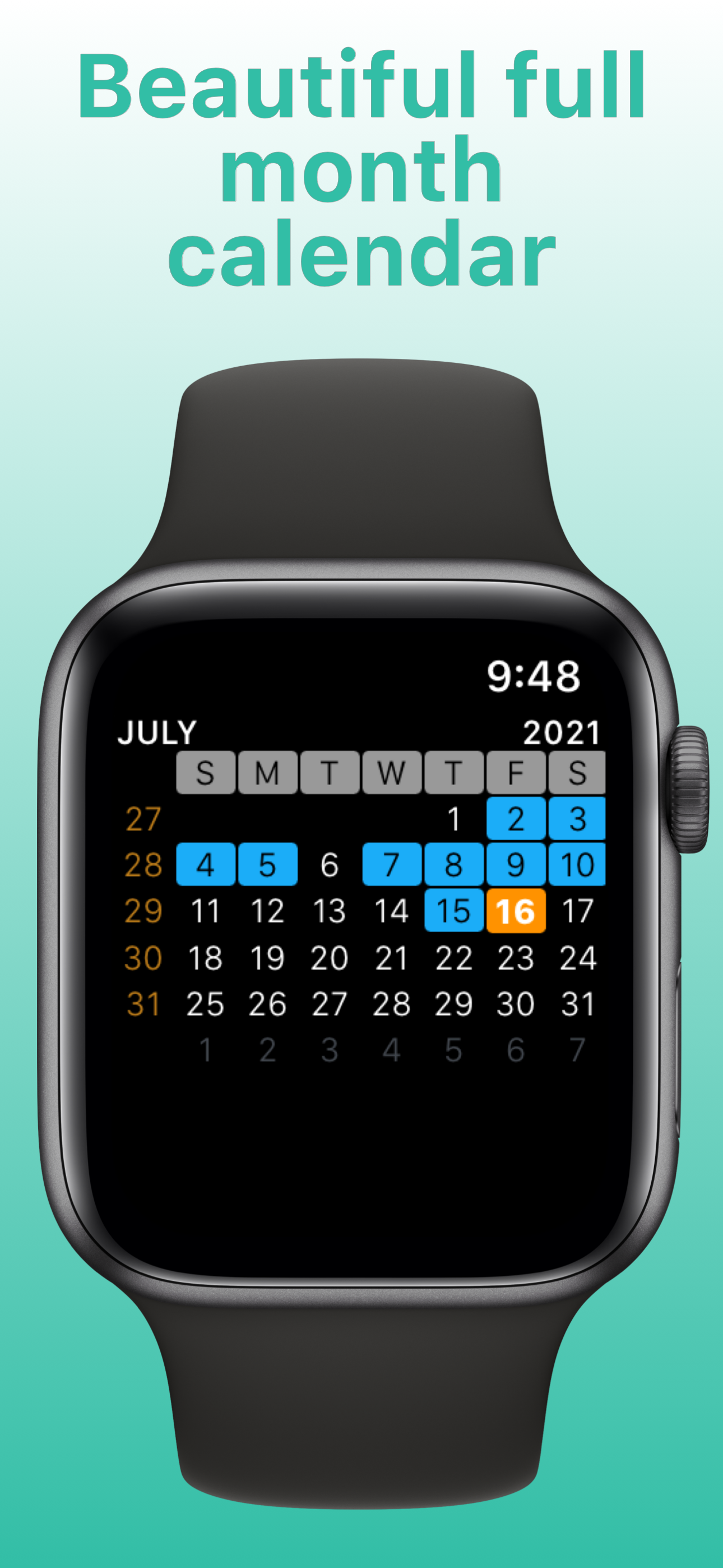 Watch Calendar - Monthly