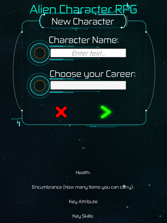 Screenshot #5 pour Alien Character RPG