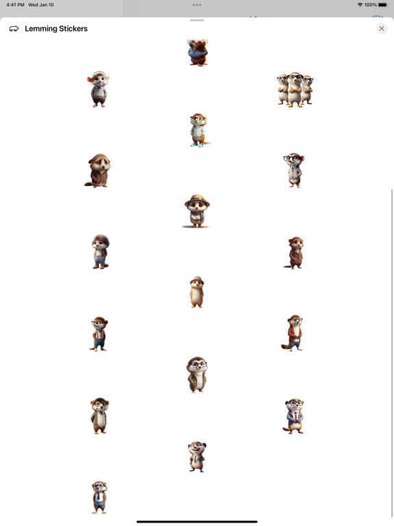 Screenshot #5 pour Lemming Stickers