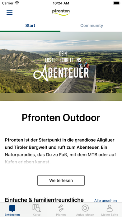 Pfronten Outdoor-App Screenshot