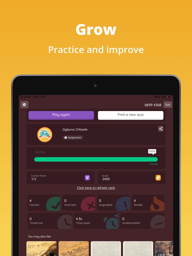 Play Quizizz: Play to learn Online for Free on PC & Mobile