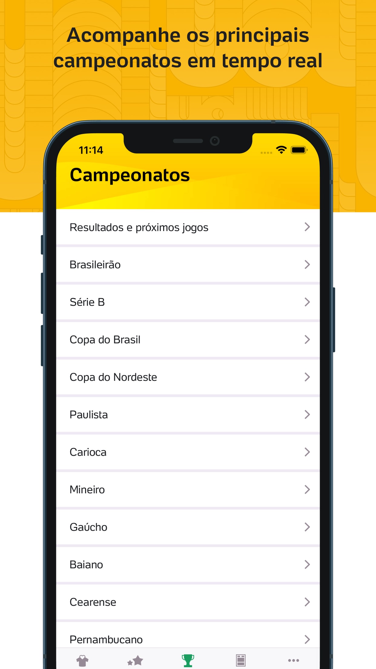 Screenshot do app Placar UOL - Futebol