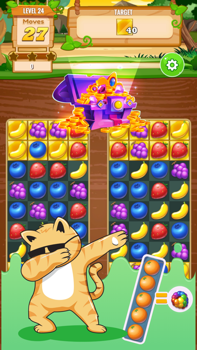 Shiro Sweet Fruit Match 3 Game Screenshot