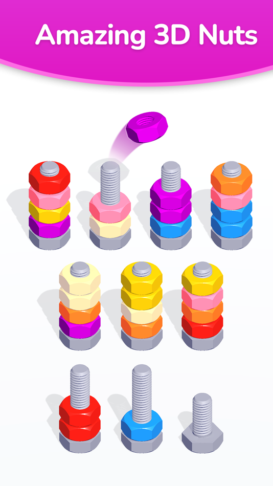 #3. Nuts & Bolts -Screw Color Sort (iOS) 由: Ulfat Parveen