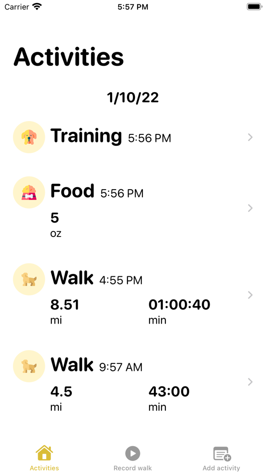 Dog Walking Log - 1.1.3 - (iOS)