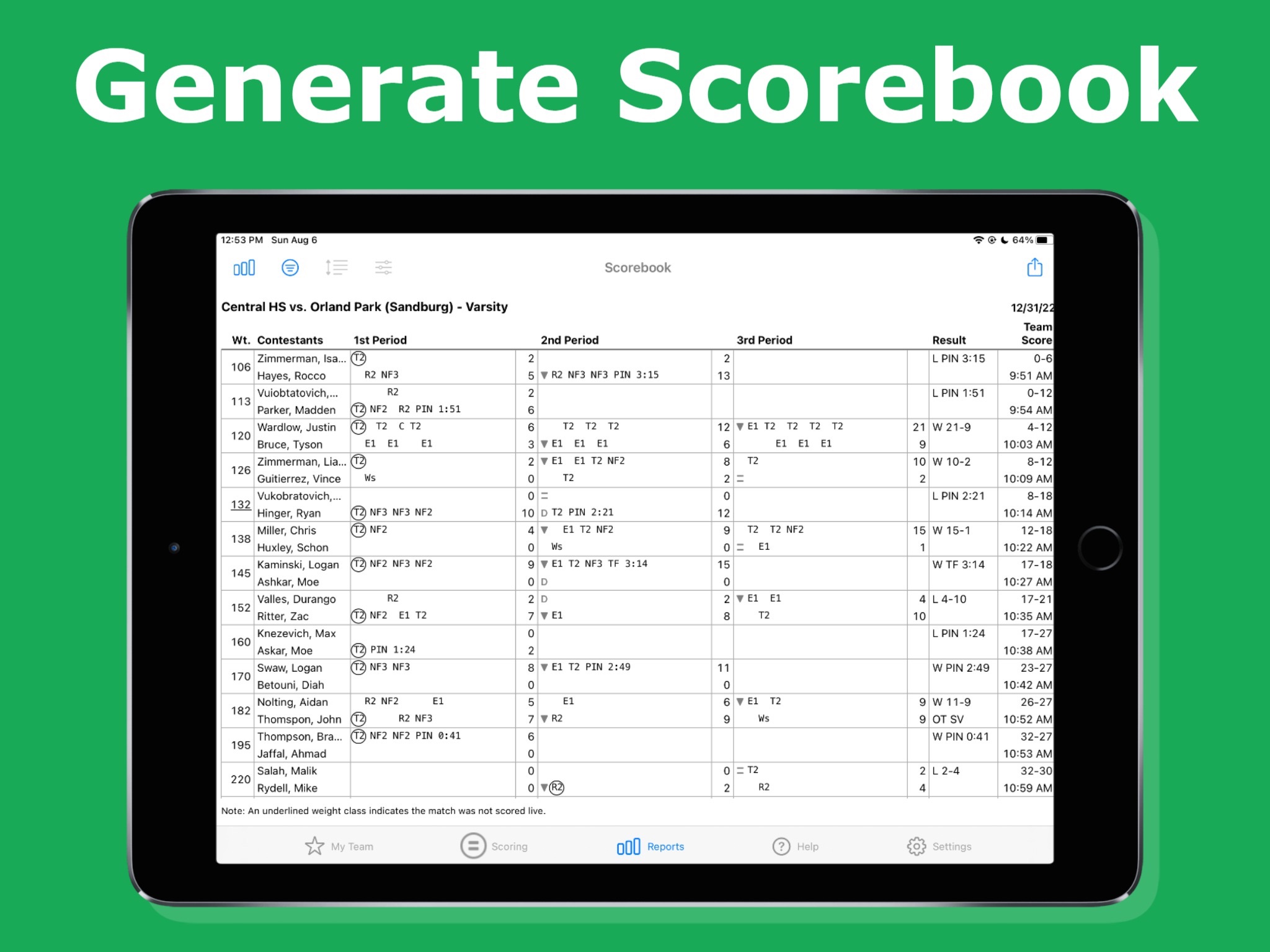 Takedown Scoring and Stats screenshot 3