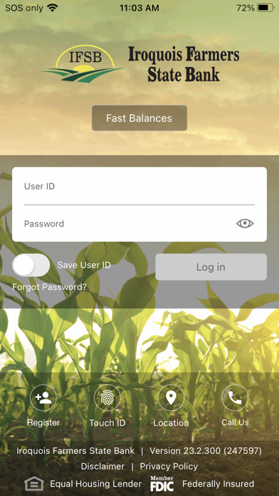 Iroquois Farmers State Bank Screenshot