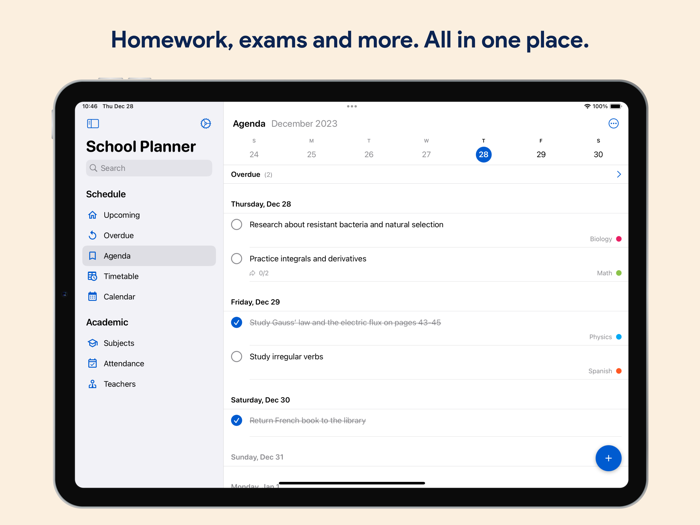School Planner Timetable
