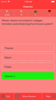 human nutrition quizzes iphone screenshot 3